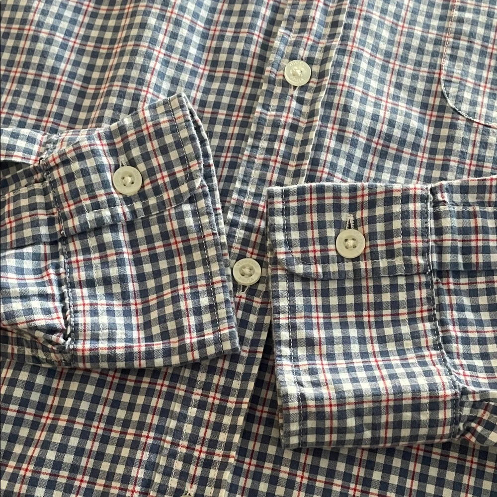 Vineyard Vines Navy and White Checkered Shirt